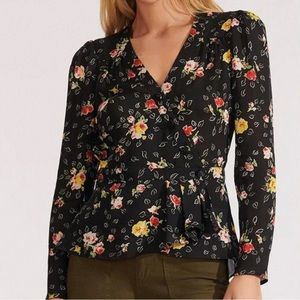 Veronica Beard Kiona Floral Silk Blouse